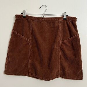 ASOS Brown Mini Corduroy Skirt Casual